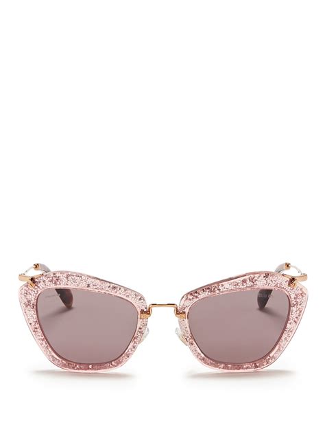 miu miu noir glitter sunglasses|Miu Miu sunglasses price.